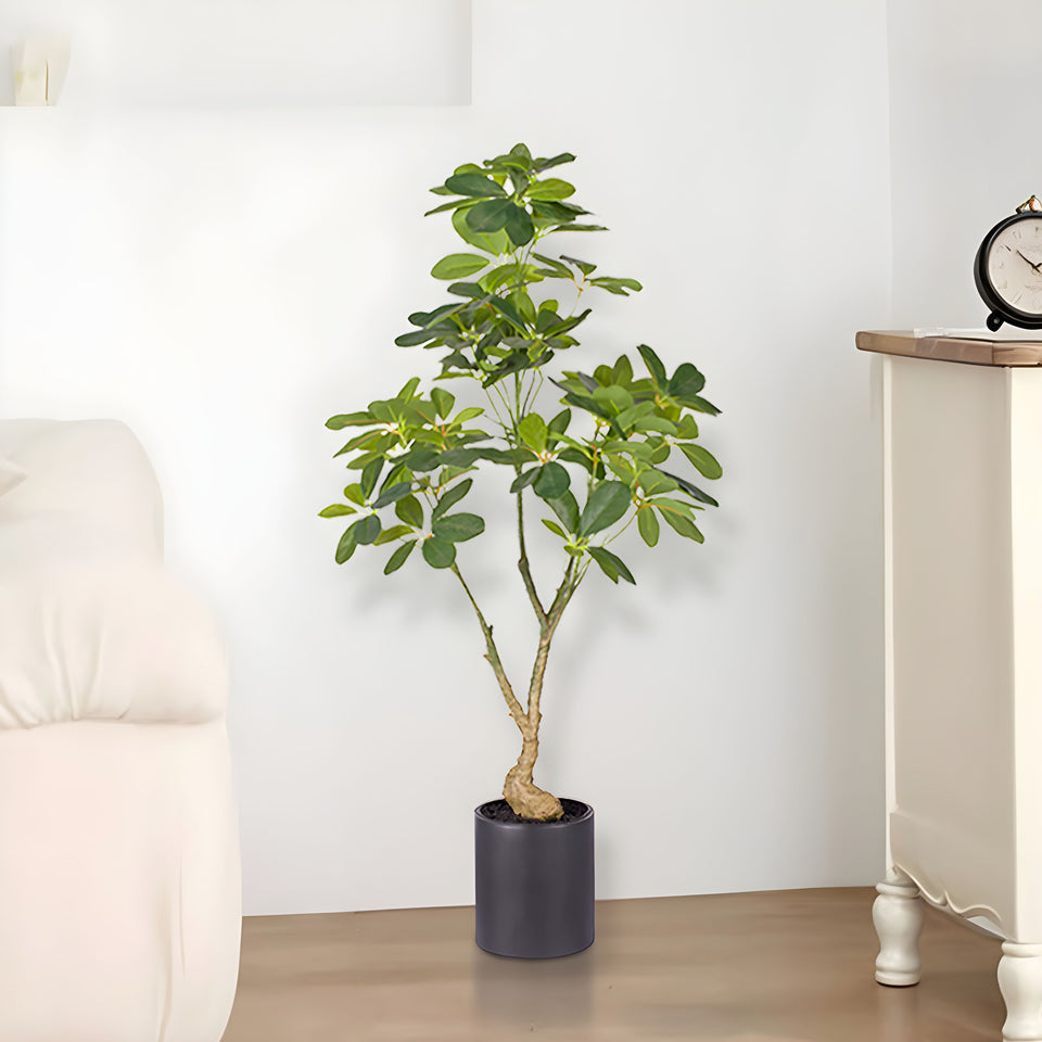 SOGA 4x 80cm Artificial Schefflera Tree – Realistic Indoor Greenery