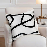 SOGA 2X 45cm Square Modern Minimalist Black Letter Print Decorative Throw Pillow