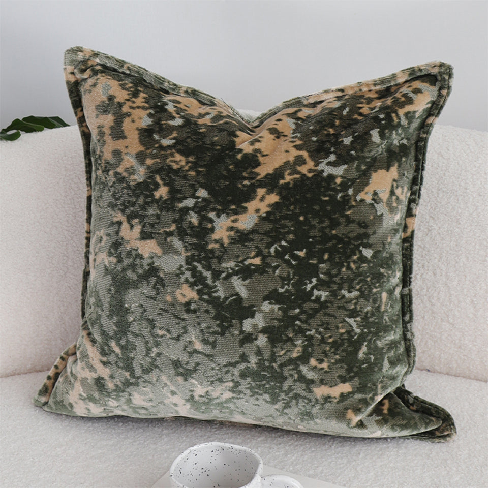 SOGA 2X 50cm Green Gold Crushed Velvet Decorative Throw Pillow