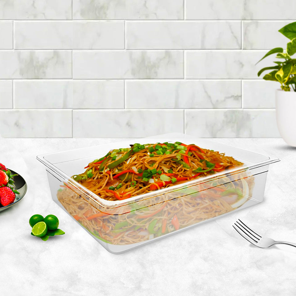 SOGA 4-Pack 150mm Clear Gastronorm GN Pan 1/1 Food Storage Containers