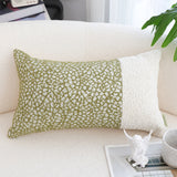 SOGA 35cm Modern Two-Tone Textured Block Design Throw Pillow