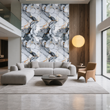 SOGA Peel & Stick Floor and Wall Tiles 30 x 60cm 10 Pack Blue Agate Faux Marble
