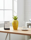 SOGA 30x19cm Yellow with White Mini Floral Medium Ceramic Flower Vase Elegant Living Room Home Decor