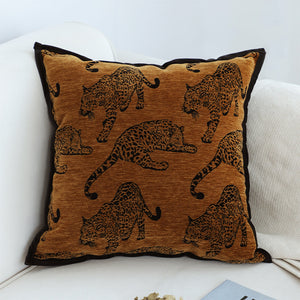 SOGA 45cm Dark Brown Leopard Print Throw Pillow
