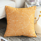 SOGA 50cm Mustard Yellow Throw Pillow Geometric Indoor and Outdoor Corded for Home Decor