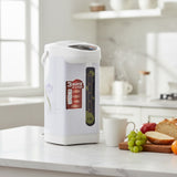 SOGA 3.8L White Plastic Exterior Electric Thermal Pot Dispenser with 3 Dispensing Modes