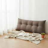 SOGA 2X 120cm Coffee Triangular Wedge Bed Pillow Headboard Backrest Bedside Tatami Cushion Home Decor