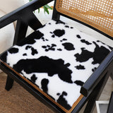 SOGA 2X Black Cow Print Square Cushion Soft Leaning Plush Backrest Throw Seat Pillow