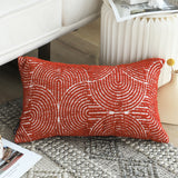 SOGA 2X 35cm Throw Pillow Burgundy Cinnabar Perfect Burnt Indoor and Outdoor Corded for Home Decor