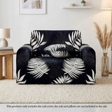SOGA 1-Seater Leaf Design Sofa Cover Couch Protector High Stretch Lounge Slipcover Home Decor