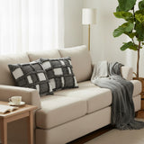 SOGA Home & Living Bundle – 2 Gray Bohemian Fringe Pillow & Star Grey Tassel Blanket