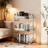 SOGA 38x24cm Clear 3 Tier Bookshelf  Storage Organizer