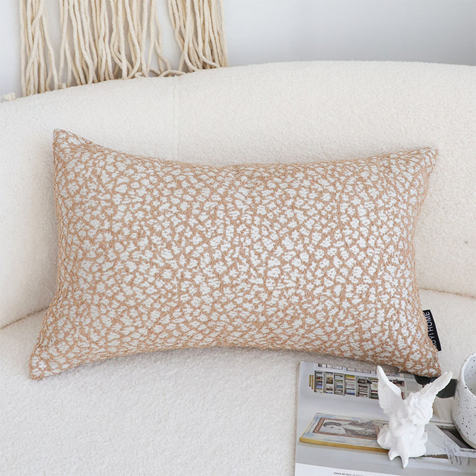 SOGA 35cm Neutral Beige Speckled Pattern Contemporary Throw Pillow