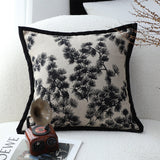 SOGA 2X 45cm Throw Pillow Black and White Wide Border Square Pillow Stylish Decorative Cushion Living Room