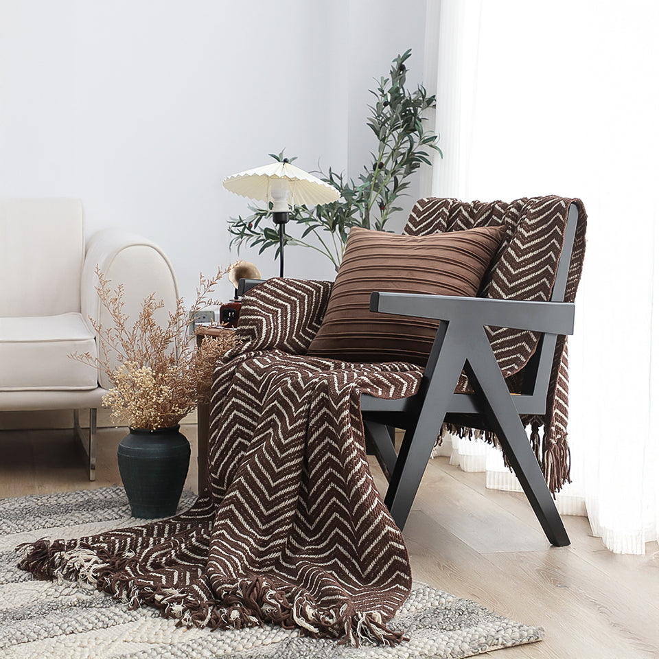 SOGA 2X Chocolate Brown Throw Blanket 130x170cm Soft Polyester