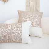 SOGA 2X 50cm Contemporary Beige Two-Tone Block Design Throw Pillow