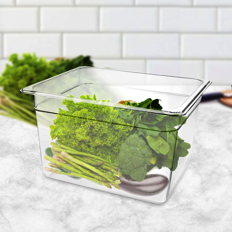 SOGA 6-Pack 200mm Clear Gastronorm GN Pan 1/2 Food Tray Storage