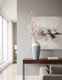 SOGA 35x17cm White and Grey Large Ceramic Flower Vase Elegant Living Room Home Decor