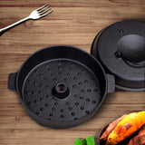 SOGA 2X 28cm Cast Iron Dutch Oven Pre-Seasoned Cast Iron Pot with Lid