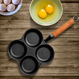 SOGA 4 Mold Multi-Portion Cast Iron Breakfast Fried Egg Pancake Omelet Fry Pan