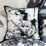 SOGA 2X 50cm Throw Pillow  Black and White Leopard Thick Premium Polyester Fiber for Home Decor