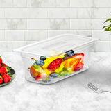 SOGA 4-Pack 100mm Clear Gastronorm 1/3 GN Pans with Lids
