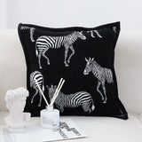 SOGA 2X 50cm Throw Pillow  Black Light Luxury Zebra Square Pillow for Home Decor
