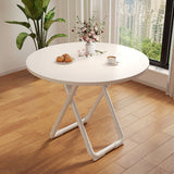 SOGA 80cm White Modern Minimalist Table with Sleek Surface Stylish and Functional Design