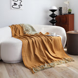 SOGA 2X Mustard Yellow Throw Blanket 127x170cm Soft Acrylic