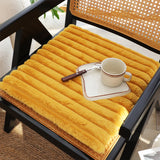 SOGA 2X Golden Corduroy Square Cushion Soft Leaning Plush Backrest Throw Seat Pillow