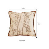 SOGA 45cm Painting Retro Tree flower Bird Cotton Linen Home Decor Pillow Case Cushion Throw Pillow