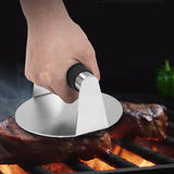 SOGA 2X Stainless Steel Burger Press Heavy-Duty Round Bacon Grill Smasher Flat Bottom Patty Maker