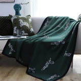 SOGA Forest Green Zebra Print Throw Blanket 130x180cm Acrylic