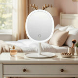 SOGA White Antler LED Light Makeup Mirror Tabletop Vanity Home Decor