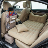 SOGA Car Bundle – White Back Seat Storage Organizer & Beige Honeycomb Inflatable Mattress
