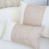 SOGA 35cm Contemporary Beige Two-Tone Block Design Throw Pillow
