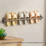 SOGA 69cm Wall-Mounted Slipper Organiser Adhesive Storage Space-Saving Wall Rack