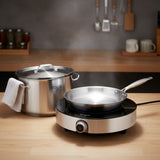 SOGA Kitchenware Bundle – 26cm Smart Induction Cooktop, Stainless Fry Pan & 9L Stock Pot