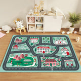 SOGA 2X 120cm Kids Rug Street Map Play Mat Educational Baby Theme Park Area Rugs
