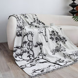 SOGA One-seater White Sofa Cover Tree Print 130x180cm Polyester