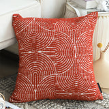 SOGA 50cm Throw Pillow Burgundy Cinnabar Perfect Burnt Indoor and Outdoor Corded for Home Decor