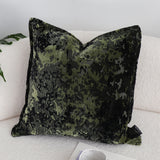 SOGA 2X 50cm Forest Green Crushed Velvet Decorative Throw Pillow
