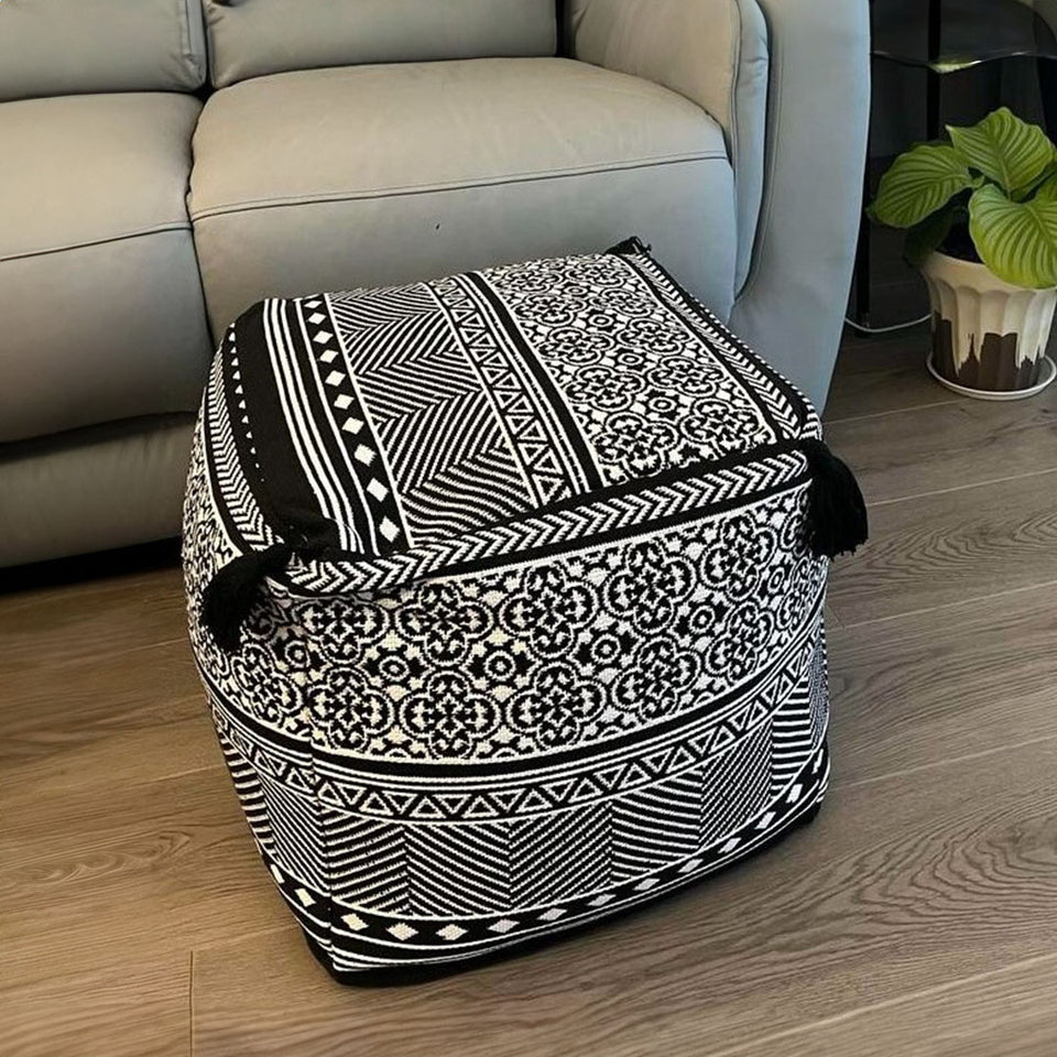 SOGA 2X 42cm Black Premium Polyester Cotton Cushion with EPP Particle Insert Home Decor