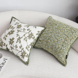 SOGA 2X Woven Cushion 45cm Green Yellow Multi-Color Textured Decorative Throw Pillow