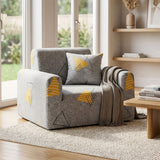 SOGA 1-Seater Geometric Print Sofa Cover Couch Protector High Stretch Lounge Slipcover Home Decor