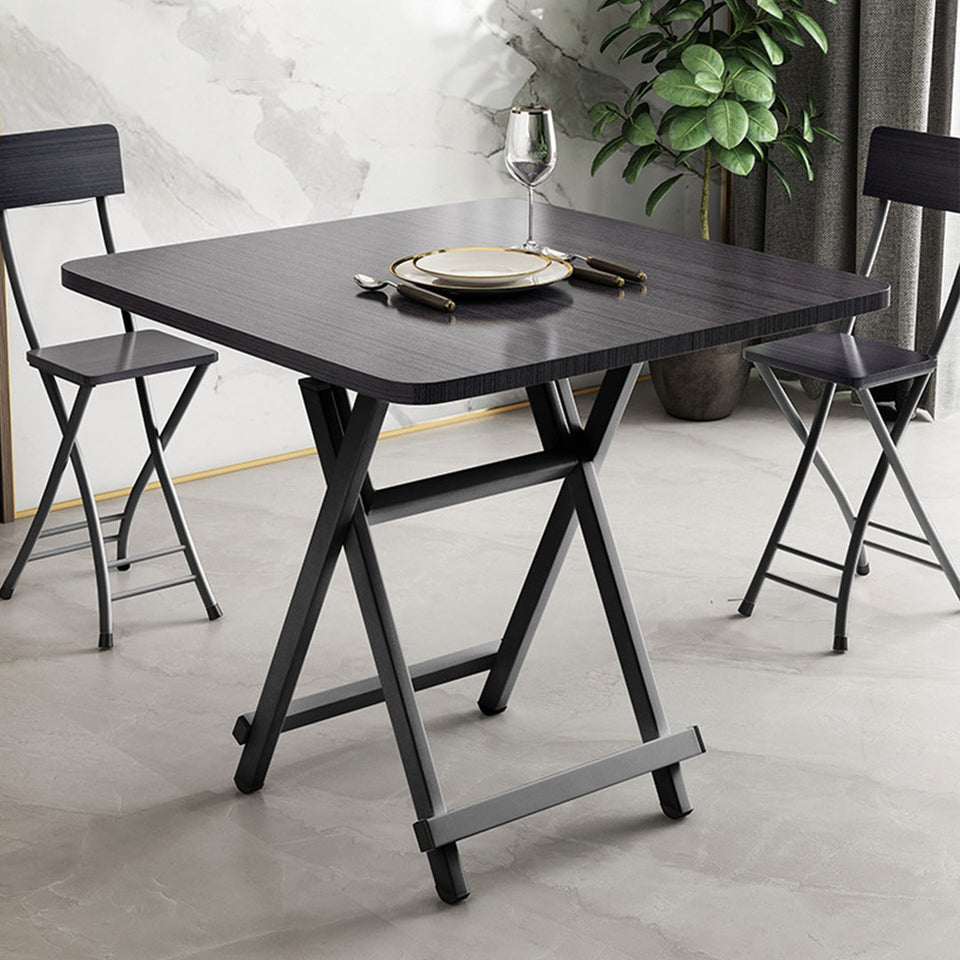 SOGA Black Folding Dining Table