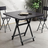 SOGA Black Folding Dining Table