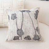 SOGA 2X 45cm Modern Gray Floral Stem Pattern Contemporary Throw Pillow