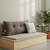 SOGA 2X 100cm Coffee Triangular Wedge Bed Pillow Headboard Backrest Bedside Tatami Cushion Home Decor