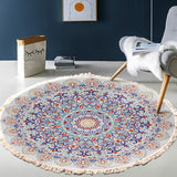 SOGA 120cm Mandala Round Area Thick Anti-slip Doormat, Home Decor